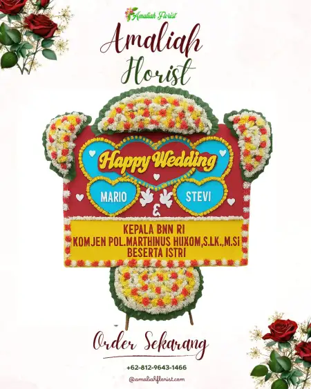 Papan Bunga Pernikahan Tabir Selatan